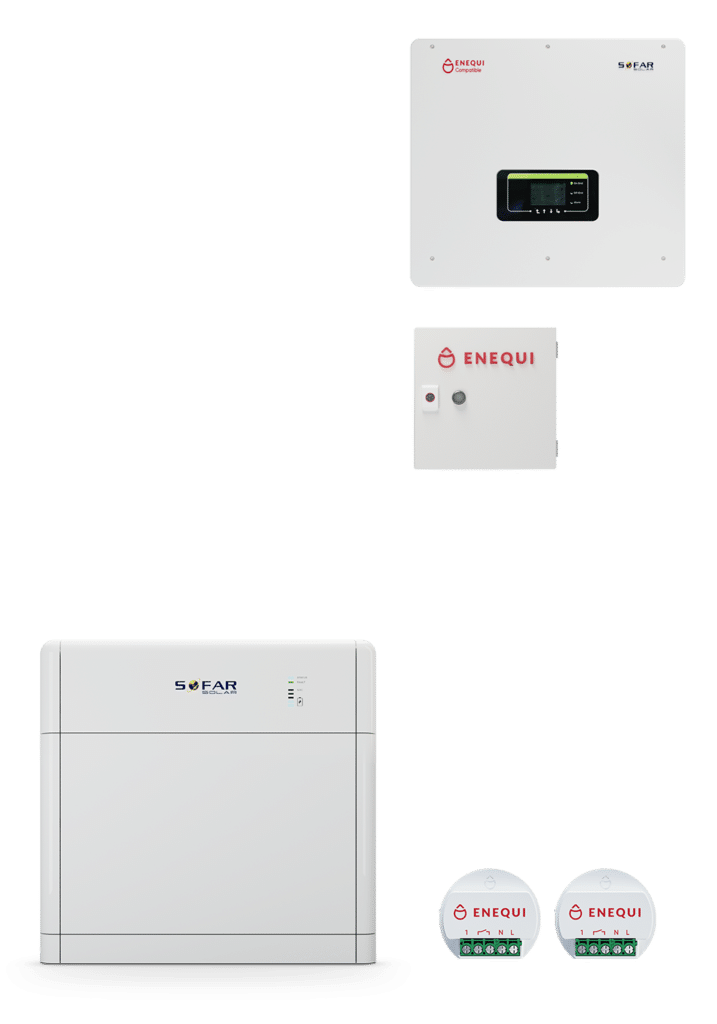 The QuiPower Silver package consists of 10 kW inverter, 5 kWh energy storage battery, QuiPower Core intelligent control and 2 QuiPower Node.